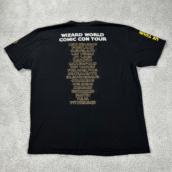 Portland Comic Con 2016 Shirt Size 2XL Black T Shirt Wizard Comic Con - Picture 2 of 9